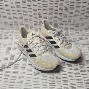 Adidas Men's White and Black Athletic Shoes